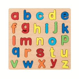 Wooden Puzzle English Alphabet Matching Board Early Learning