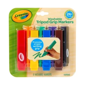 Crayola Washable Tripod Grip Markers 8 Pieces