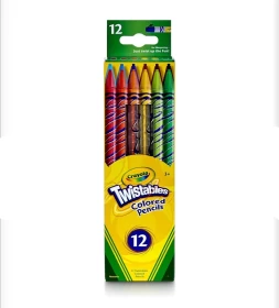 Crayola Twistables Colored Pencils, Gift for Kids, 12 Pieces
