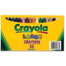 Crayola Set of 16 Large Crayons with Lid Box