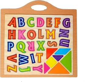 3 in 1 Educational English Drawing and Blackboard for Kids with Magnetic Alphabets