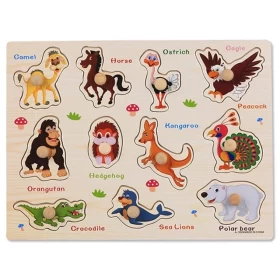 Educational Wooden Board For Kids Animals