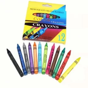 Colored Crayons Multi Color 12 Colors