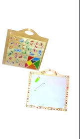 3 in 1 Educational Arabic Drawing and Blackboard for Kids with Magnetic Alphabets