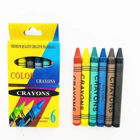 Colored Crayons Multi Color 6 Colors