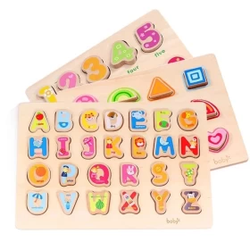 Educational Learning Wooden Board For Children English Alphabet