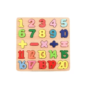 Wooden Puzzle Numbers Matching Board Early Learning
