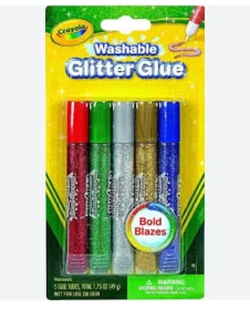 Crayola Glitter Glue: Includes 5 glitter glues