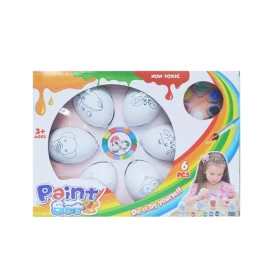 Egg Painting With Color 6 Pieces Set