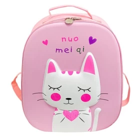 Fashion Trend Kids Backpack Pink Cat