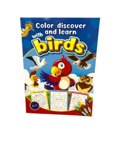 A Book For Teaching The Names Of Birds And Coloring