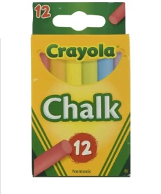 Crayola Colored Chalk Box of 12 Pieces