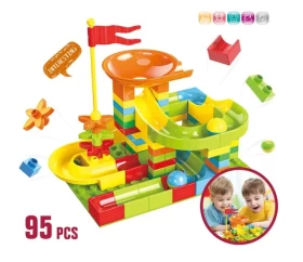 Building Blocks Children's Educational Toy For Kids With Marbles 95 Pieces